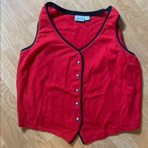 Vintage button up tank top